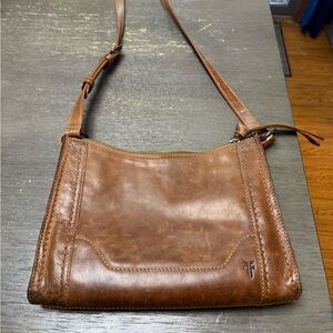 Frye Distressed Brown Leather Crossbody Bag